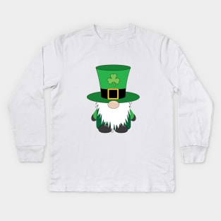 Funny St. Patrick's Day Gnome Kids Long Sleeve T-Shirt